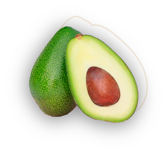 png of an avocado and an offset stroke
